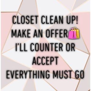 Clean out for new merchandise